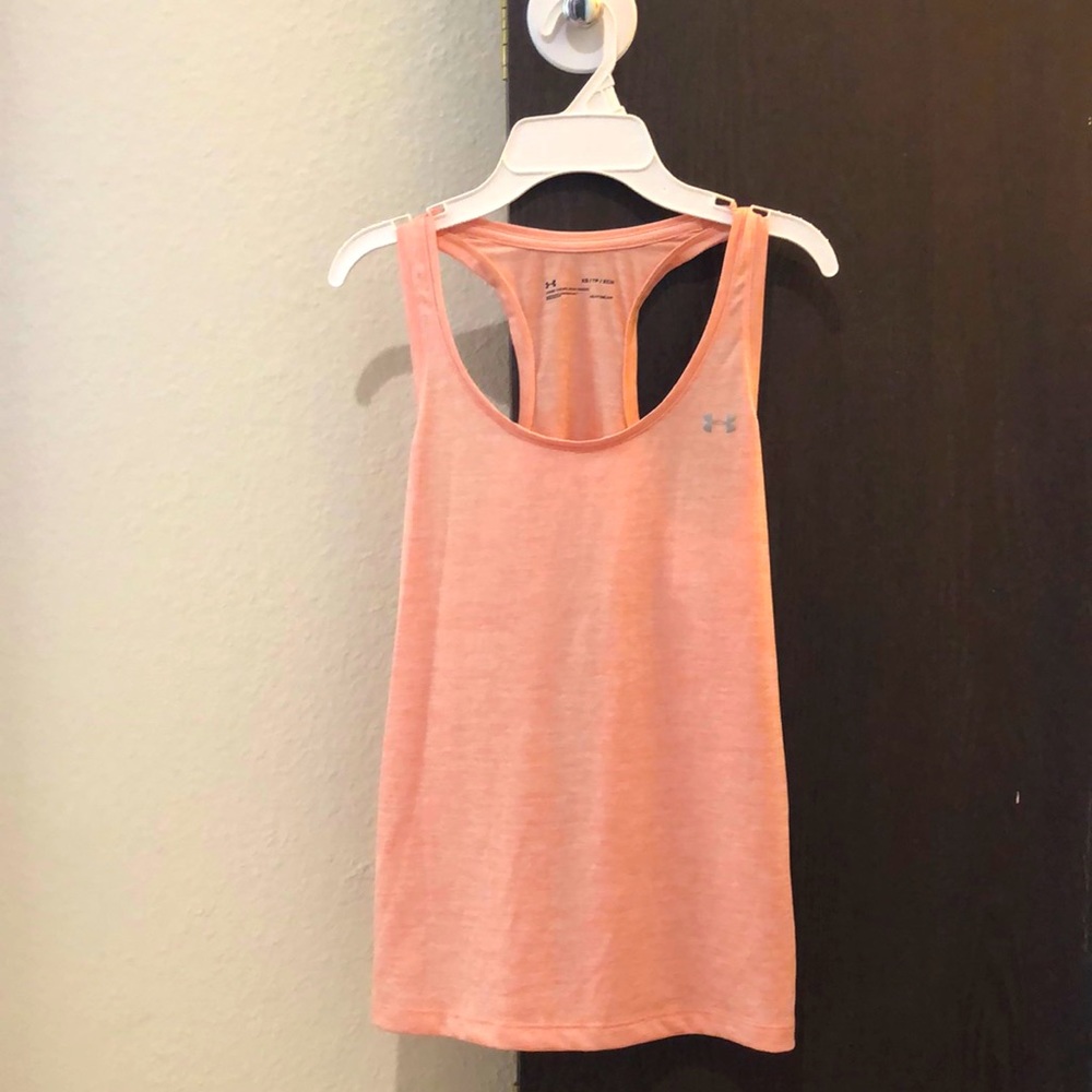 Peach Under Armour racer back tank